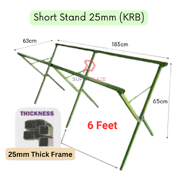 KRB 6 Feet High Stand Only 25mm 1 Inch Night Market Foldable Table Rack